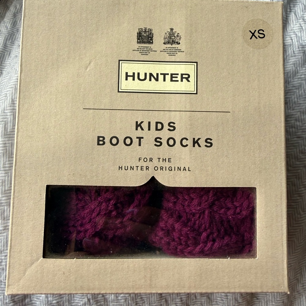 Hunter Kids Boot Socks in Plum